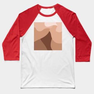 Retro Desert Wind Vector Abstract Pattern Baseball T-Shirt